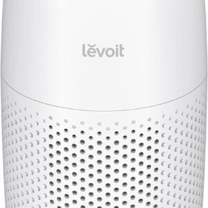 LEVOIT Air Purifiers for Bedroom Home, 3-in-1 Filter Cleaner with Fragrance Sponge for Better Sleep, Filters Smoke, Allergies, Pet Dander, Odor, Dust, Office, Desktop, Portable, Core Mini-P, White